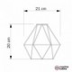 Pantalla Jaula Diamond de metal con casquillo E27