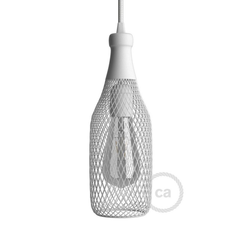 Pantalla Jaula para lámpara Botella Magnum de metal