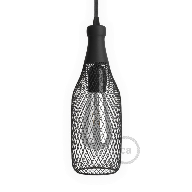 Pantalla Jaula para lámpara Botella Magnum de metal