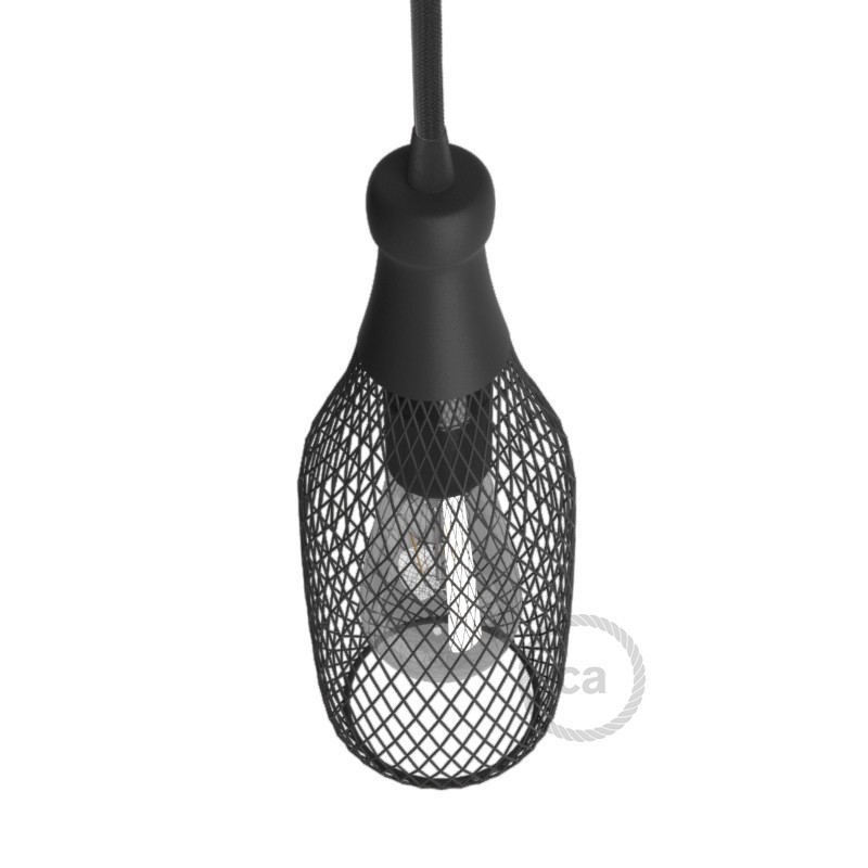Pantalla Jaula para lámpara Botella Magnum de metal