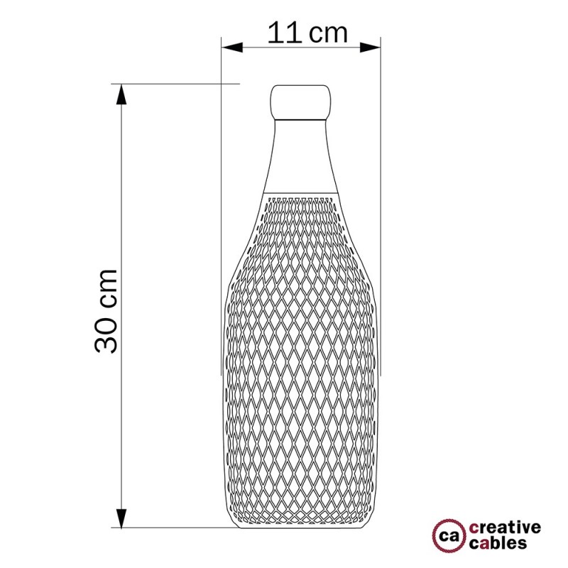 Pantalla Jaula para lámpara Botella Magnum de metal