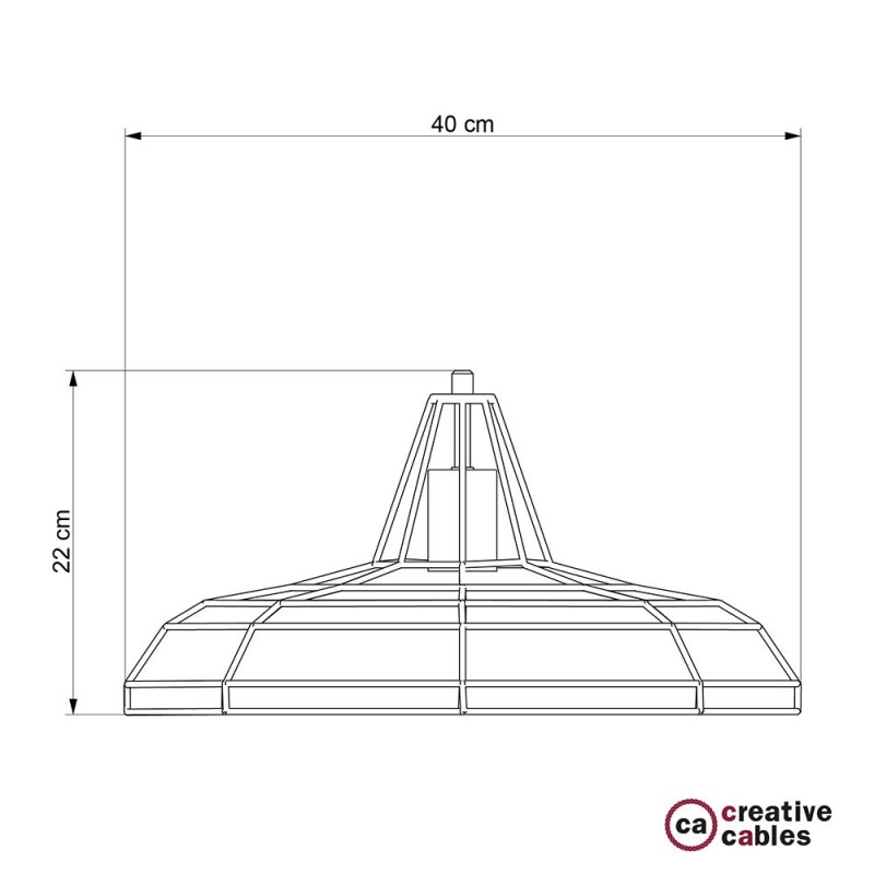 Pantalla Jaula para lámpara Sonar XL de metal con portalámparas E27