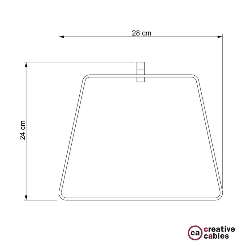 Pantalla de metal Duedì Base con cubre portalámparas de metal y portalámparas E27