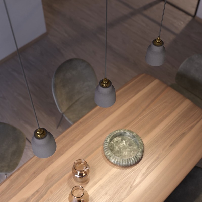 Pantalla Vaso de cerámica, colección Materia - Fabricado en Italia