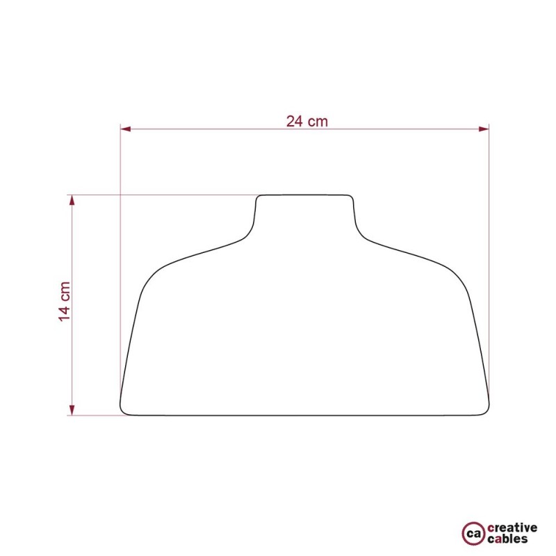 Pantalla Copa de cerámica, colección Materia - Fabricado en Italia