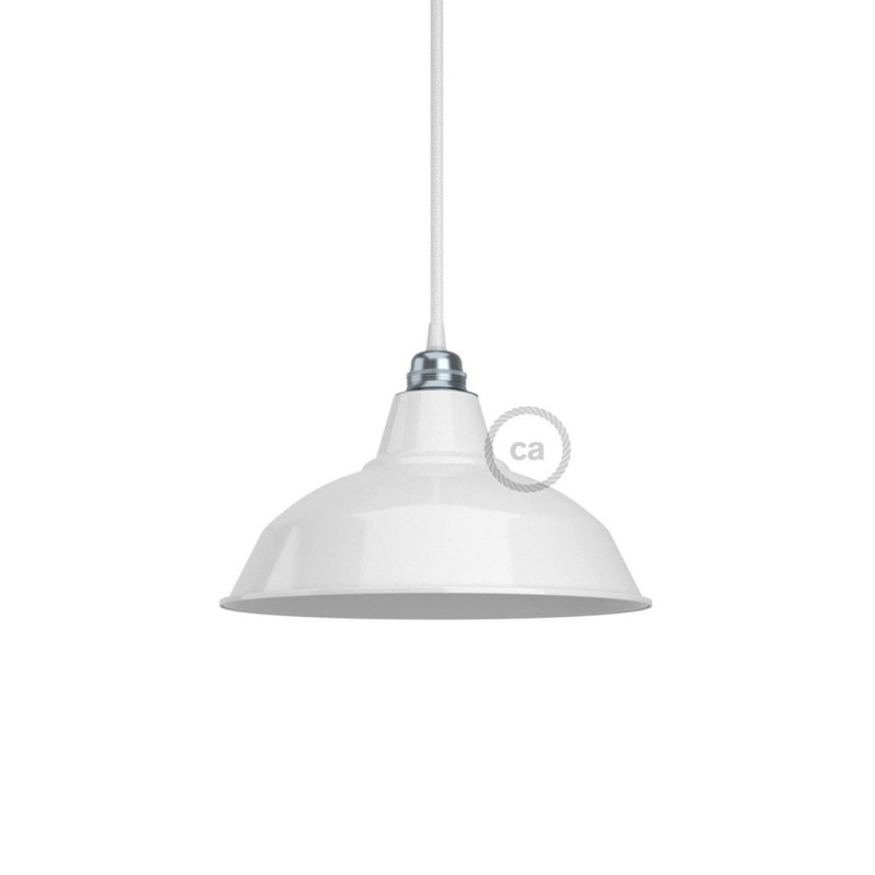 Pantalla Bistrot de metal esmaltado con casquillo E27, diámetro 30cm
