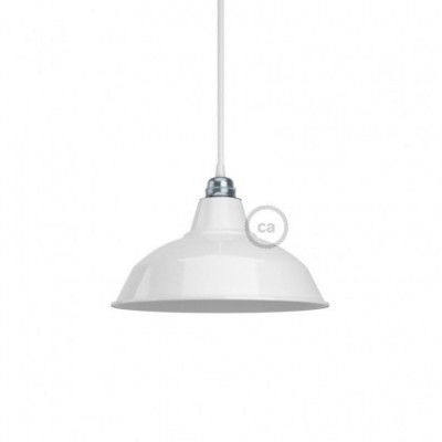 Pantalla Bistrot de metal esmaltado con casquillo E27, diámetro 30cm