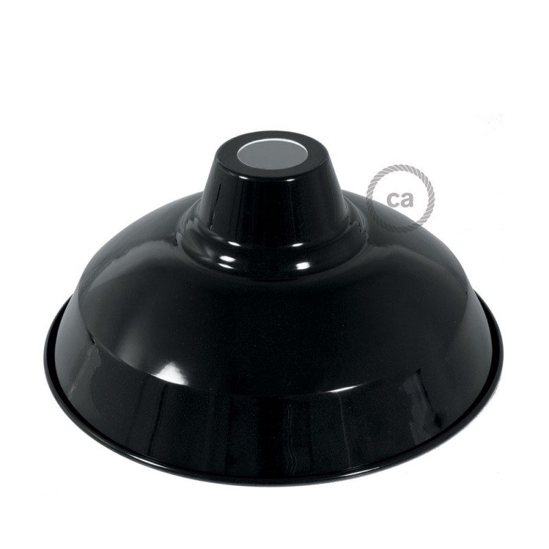 Pantalla Bistrot de metal esmaltado con casquillo E27, diámetro 30cm