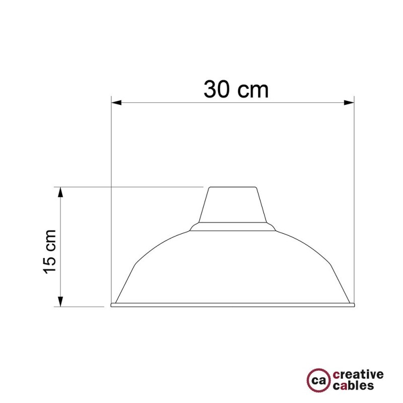Pantalla Bistrot de metal esmaltado con casquillo E27, diámetro 30cm