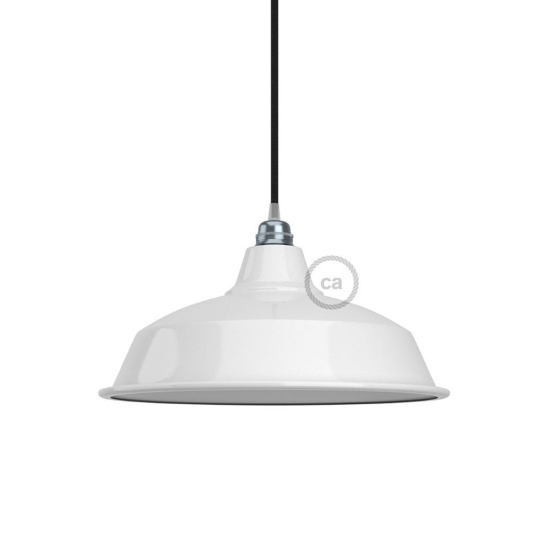 Pantalla Bistrot de metal esmaltado con casquillo E27, diámetro 38cm