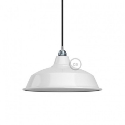 Pantalla Bistrot de metal esmaltado con casquillo E27, diámetro 38cm