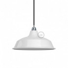 Pantalla Bistrot de metal esmaltado con casquillo E27, diámetro 38cm
