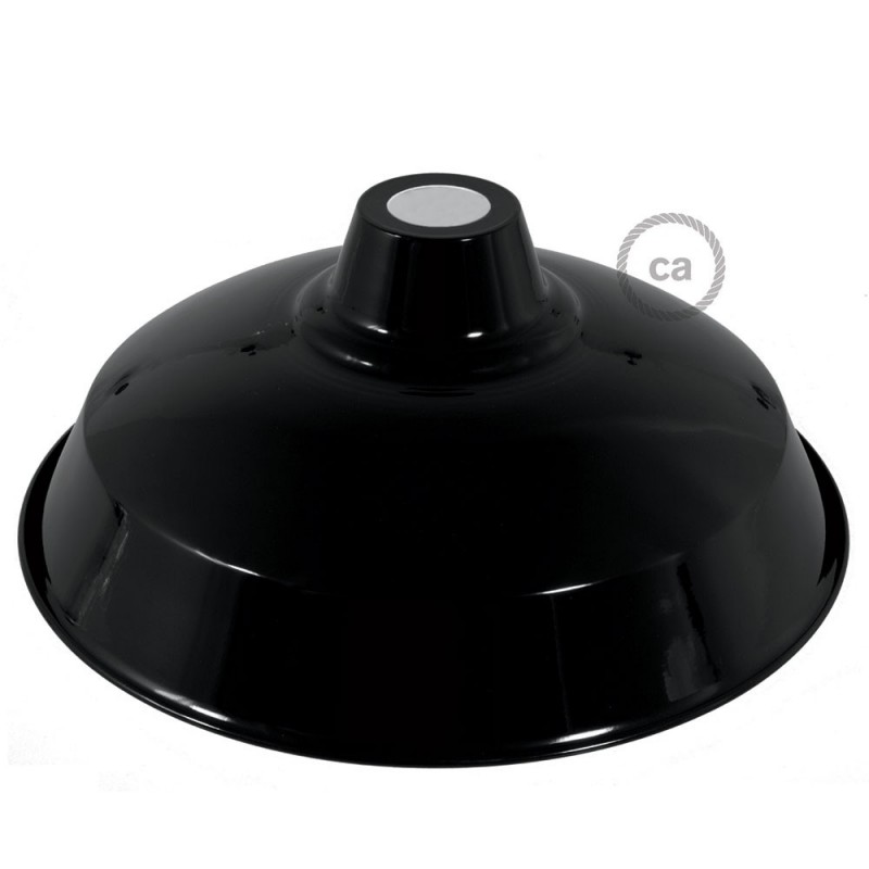 Pantalla Bistrot de metal esmaltado con casquillo E27, diámetro 38cm