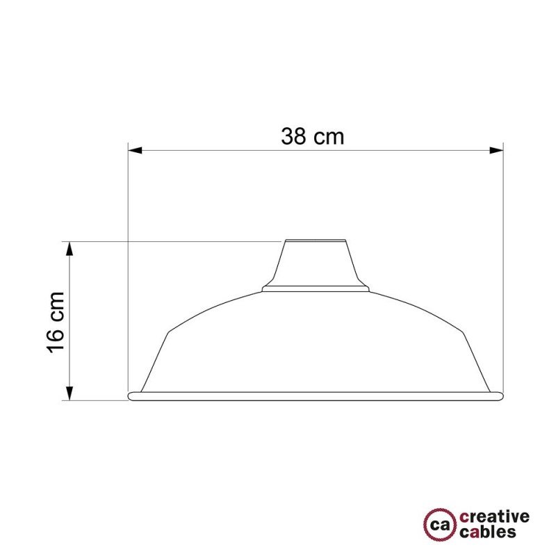 Pantalla Bistrot de metal esmaltado con casquillo E27, diámetro 38cm