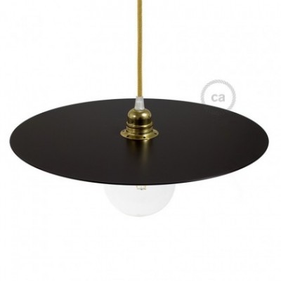 Plato Ellepi oversize de hierro barnizado para lámpara de suspensión, diámetro 40cm - Fabricado en Italia