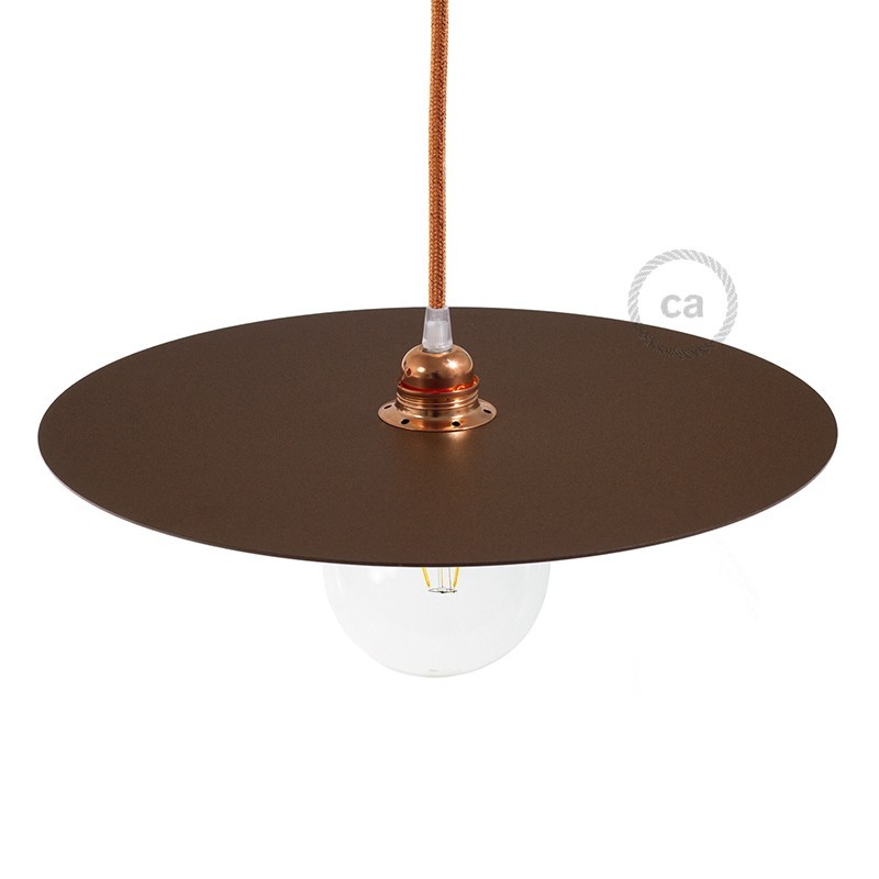 Plato Ellepi oversize de hierro barnizado para lámpara de suspensión, diámetro 40cm - Fabricado en Italia