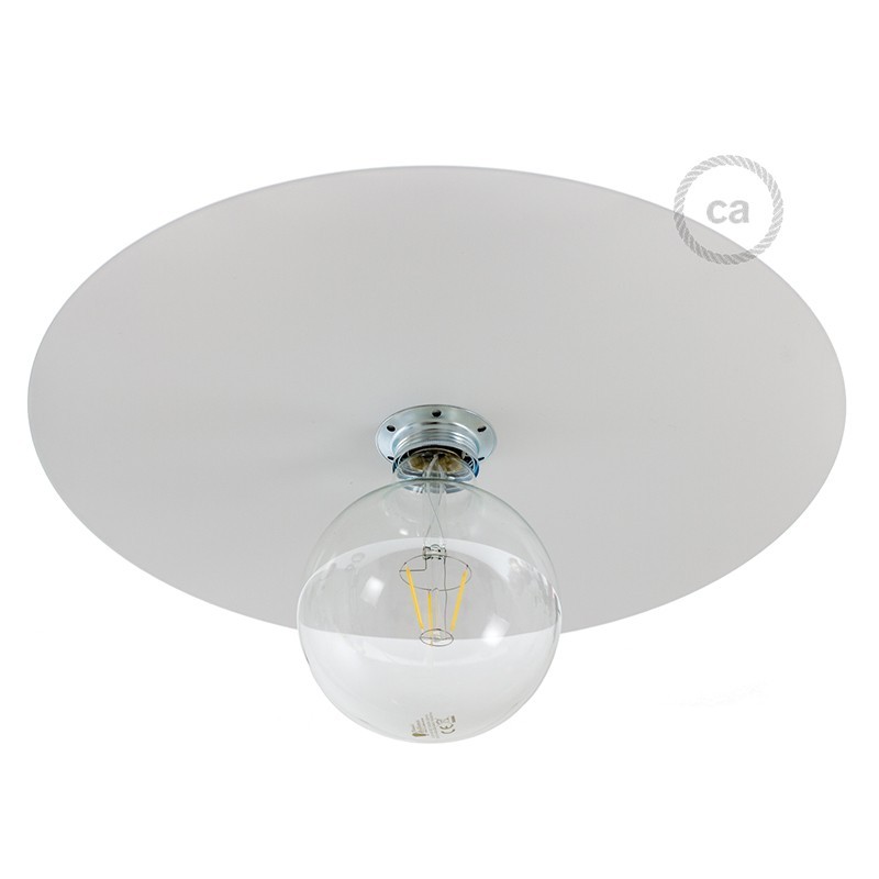 Plato Ellepi oversize de hierro barnizado para lámpara de suspensión, diámetro 40cm - Fabricado en Italia