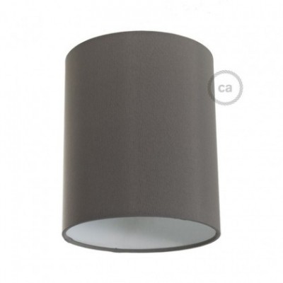 Pantalla de tela Cilindro casquillo E27, diámetro 15cm H18cm - 100% Fabricado en Italia