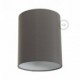 Pantalla de tela Cilindro casquillo E27, diámetro 15cm H18cm - 100% Fabricado en Italia