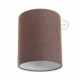 Pantalla de tela Cilindro casquillo E27, diámetro 15cm H18cm - 100% Fabricado en Italia