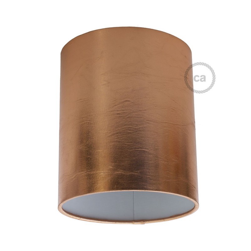 Pantalla de tela Cilindro casquillo E27, diámetro 15cm H18cm - 100% Fabricado en Italia