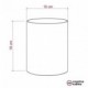 Pantalla de tela Cilindro casquillo E27, diámetro 15cm H18cm - 100% Fabricado en Italia