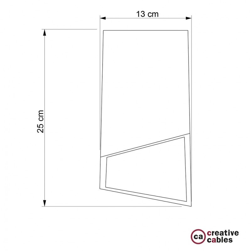 Pantalla de cemento Prisma para lámpara de suspensión, incluye portalámparas E27 y prensaestopa