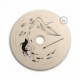 UFO Pantalla de madera ilustrada por varios artistas, doble cara - Diámetro 33cm