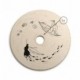UFO Pantalla de madera ilustrada por varios artistas, doble cara - Diámetro 33cm