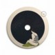 UFO Pantalla de madera ilustrada por varios artistas, doble cara - Diámetro 33cm