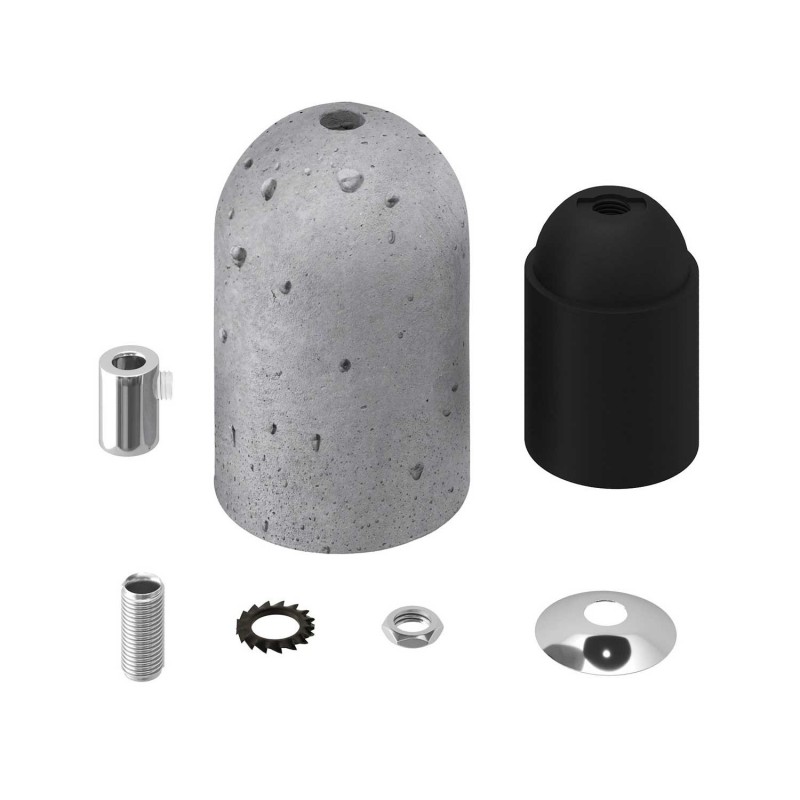 Kit portalámparas E27 de cemento